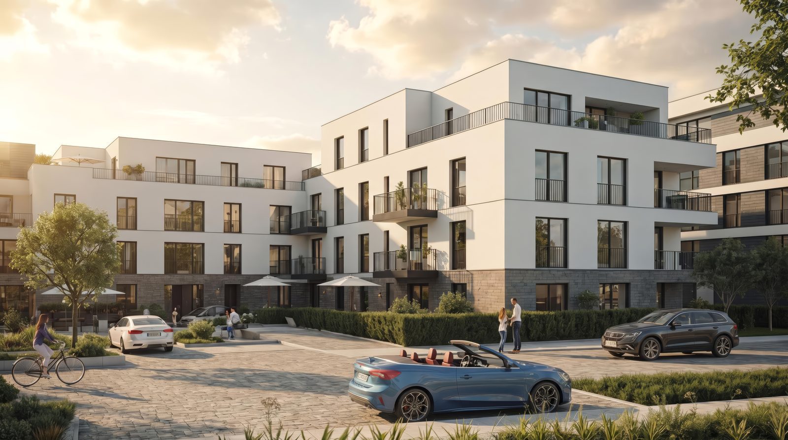 City Quartier — Außenansicht aus Quartiersperspektive
